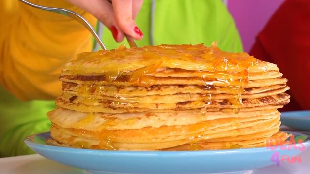 Real Food vs Chocolate Food Challenge | Eating Only Sweet 24 Hours by Ideas 4 Fun Challenge смотреть онлайн