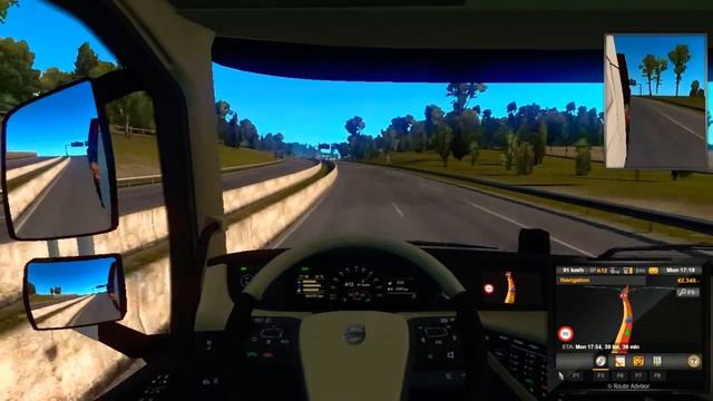 Volvo high power truck | Best scenes in Euro Truck Simulator 2 смотреть онлайн