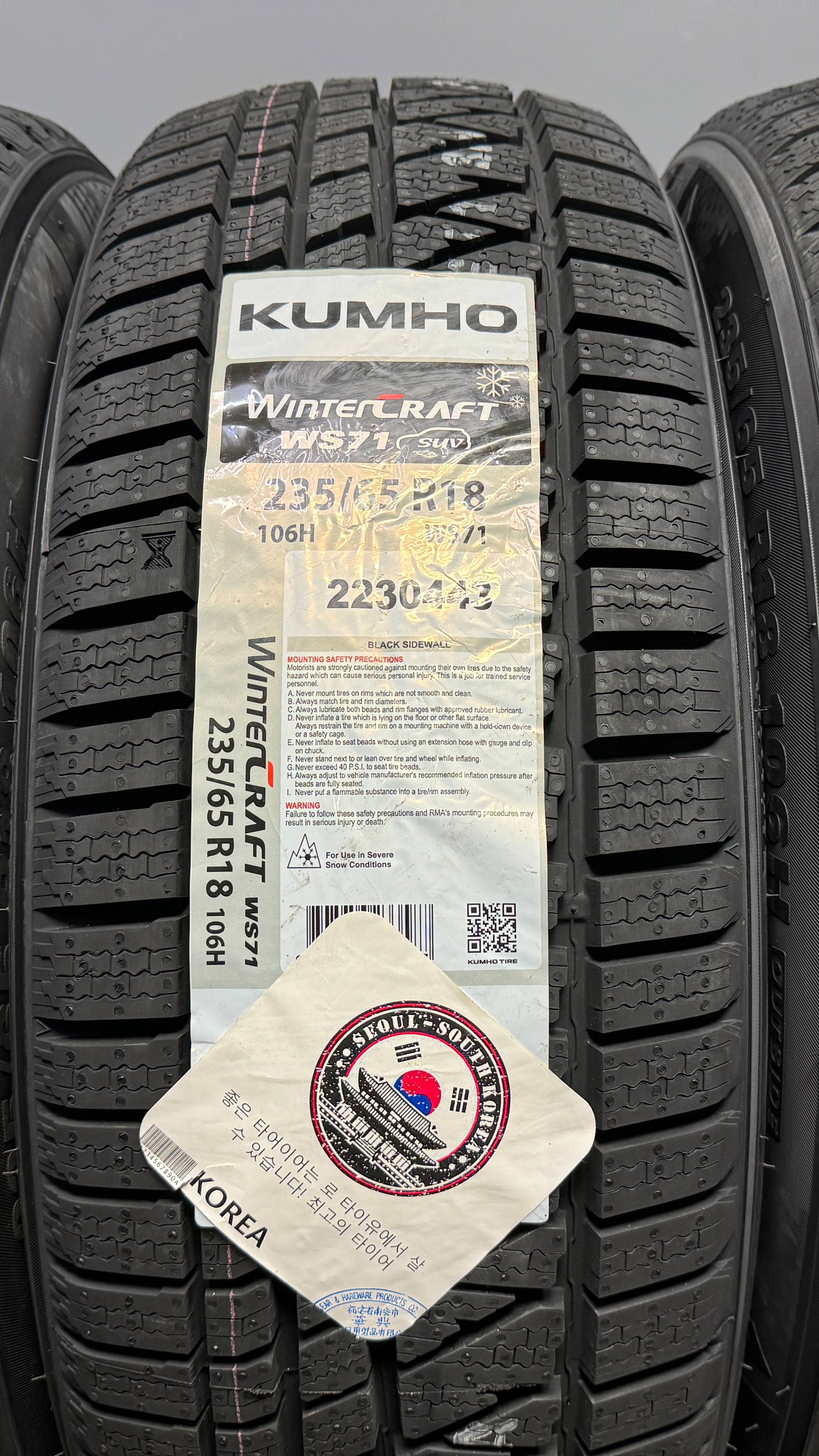 Kumho WinterCraft SUV WS71 235/65 R18 106H
