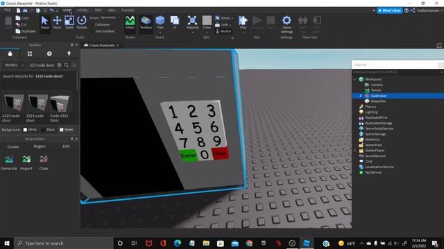 How to change the code of a Code door (2022) ROBLOX STUDIO смотреть онлайн