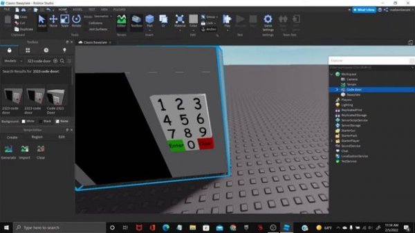 How to change the code of a Code door (2022) ROBLOX STUDIO