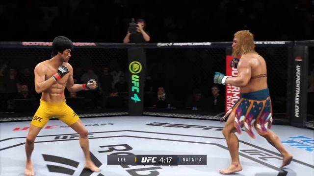 PS5 | Bruce Lee vs. NataliaLazanofr "instagram profile" (EA Sports UFC 4) смотреть онлайн