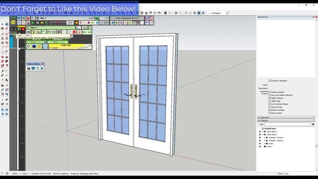 Easy MOVING DOOR ANIMATION in SketchUp смотреть онлайн