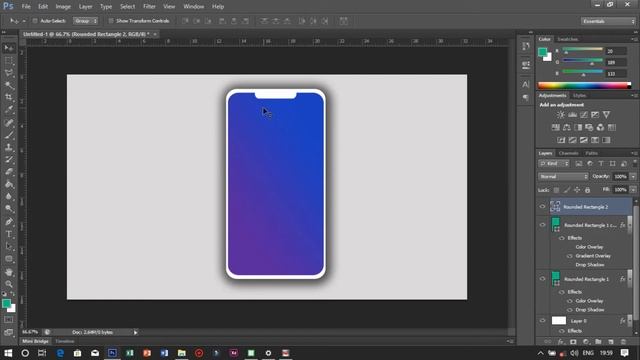 How To Design An Iphone X Mockup Using Photoshop - Speed Art Tutorial смотреть онлайн