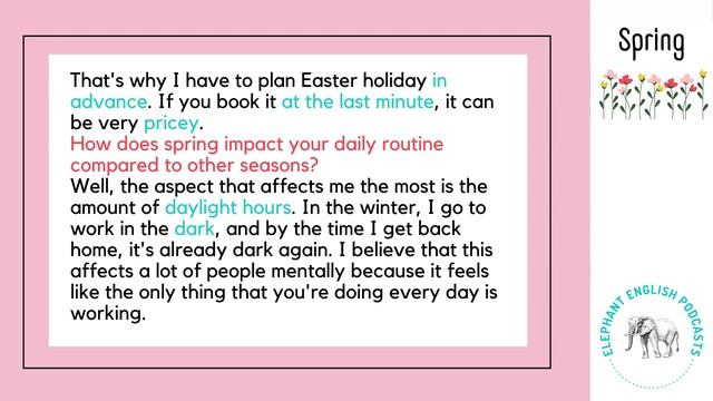 Spring - Intermediate English Listening Practice B1