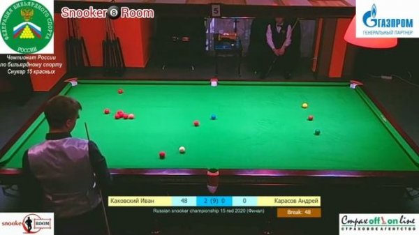 107 очков в финале!!! Каковский Иван. Чемпионат России снукер.