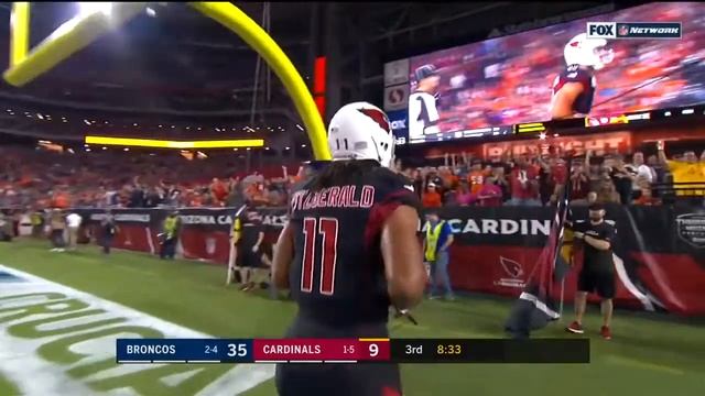 Larry Fitzgerald's Touchdown vs Broncos (He Tied Gonzalez's TD Total) (Week 7 2018) смотреть онлайн