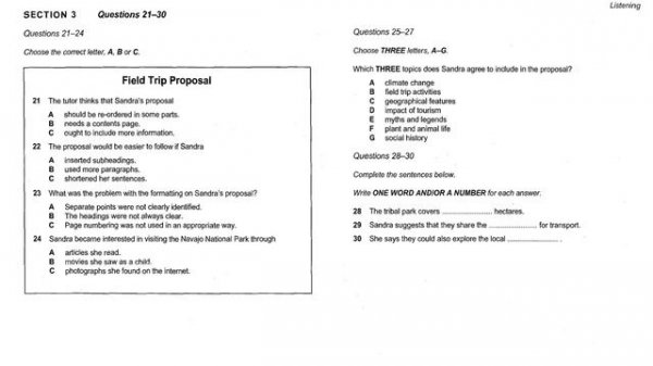 Summer Music Festival Booking Form IELTS listening Test 1080