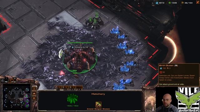 Smanamen's "Bronze to Master" Starcraft 2 guida tutorial Zerg 1 come fare INJECT e CREEP смотреть онлайн