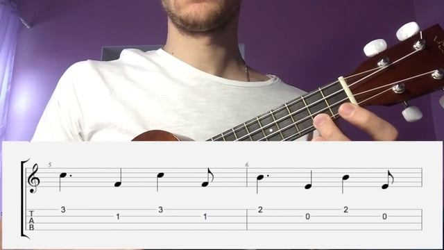 UKULELE. SHAPE OF MY HEART. UKULELE TUTORIAL смотреть онлайн