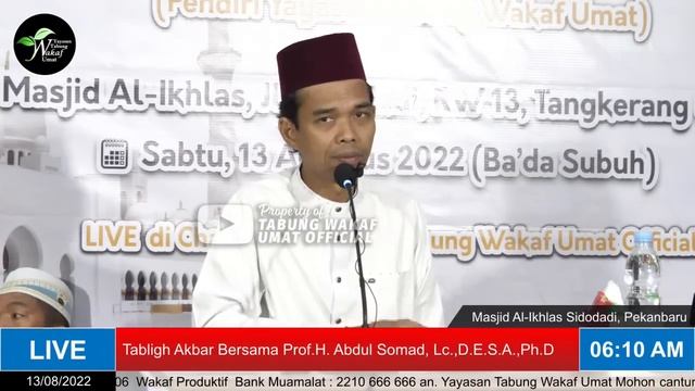 LIVE - Kajian Kitab Mukhtasar Al-Targhib Wa Al-Tarhib Bagian 29 - PROF. DR. ABDUL SOMAD, Lc.,MA смотреть онлайн
