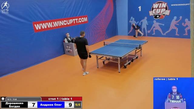 Дорошенко Богдан 3-2 Андреев Олег Турнир Восток 4 WINCUP 25.10.21 Прямая трансляция Зал 1 смотреть онлайн