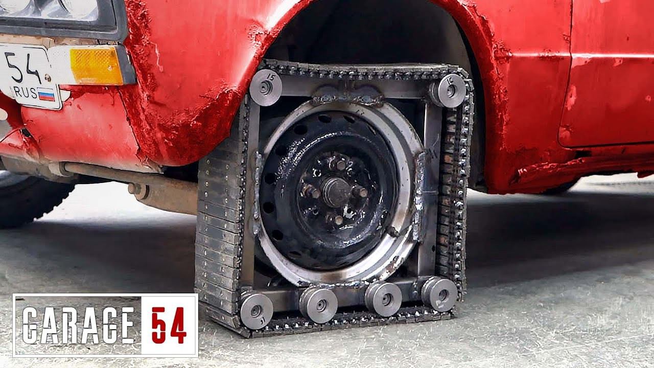 КВАДРАТНЫЕ КОЛЕСА на ПОДШИПНИКАХ с ГУСЕНИЦАМИ смотреть онлайн