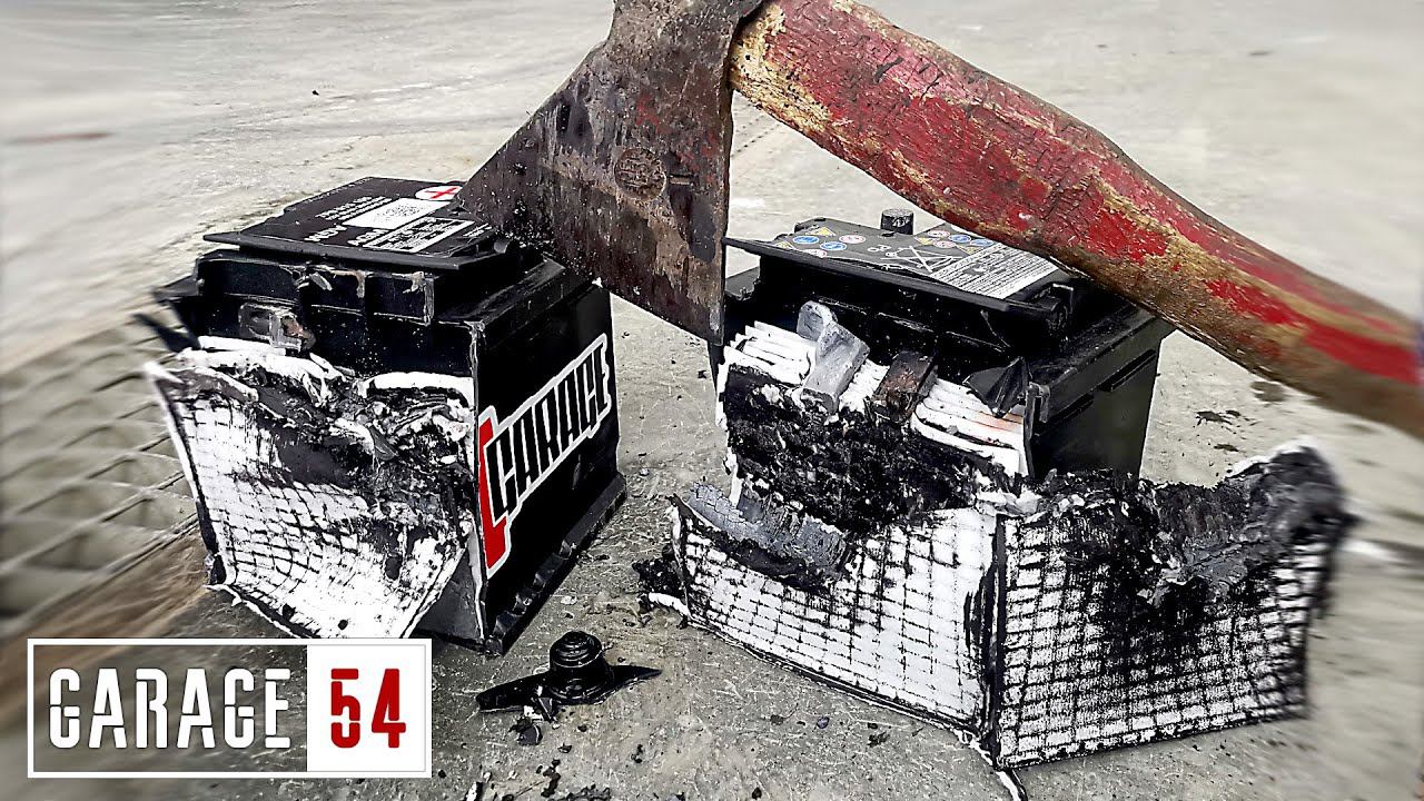 Что если, РАЗРУБИТЬ АККУМУЛЯТОР ТОПОРОМ? смотреть онлайн