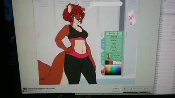 Interactive pregnant daphodille