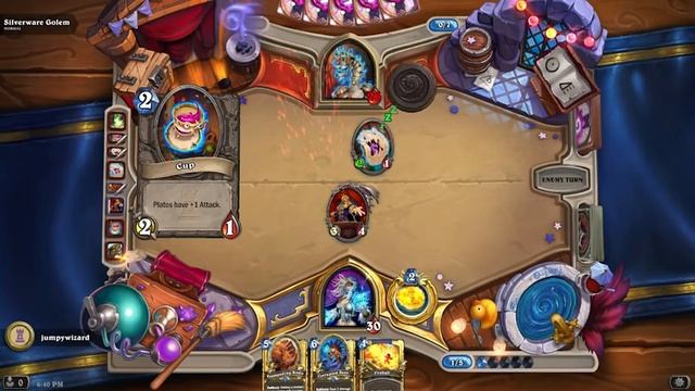 6 minutes of Hearthstone: Karazhan gameplay - Mage Vs Silverware Golem gameplay смотреть онлайн