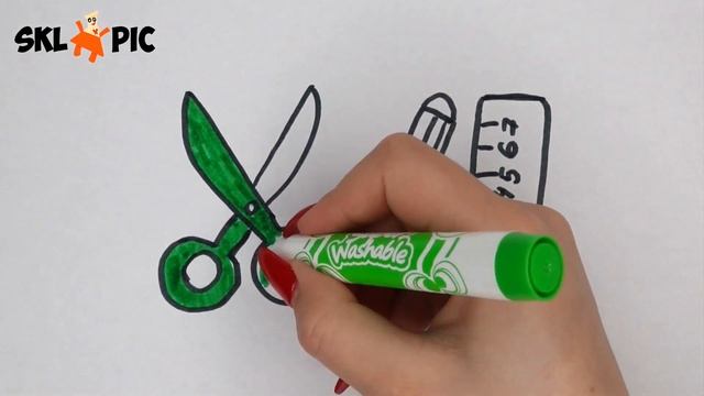 Раскраска для Детей НАБОР ШКОЛЬНИКА. Как Нарисовать Набор Школьника смотреть онлайн
