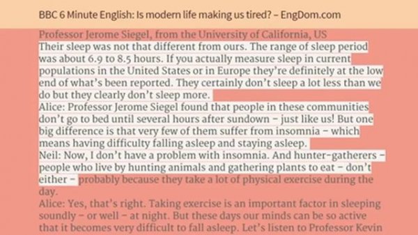 BBC Learning English   6 Minute English  Is modern life making us tired