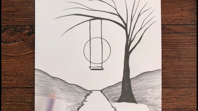 Kolay Karakalem Manzara Çizimi - Karakalem Çizimleri Nasıl Yapılır - Çizim Mektebi Kolay Çizimler