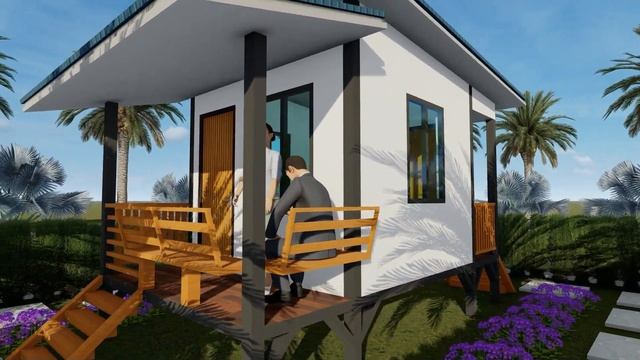 Small House Design 1 Bedroom | 1 Bathroom | 3x4 m. | 12 Sq. m. смотреть онлайн