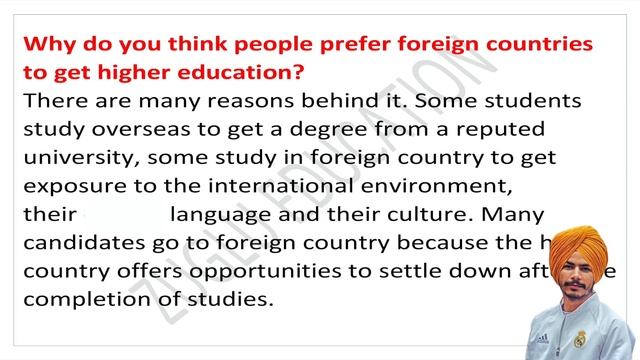 Questions On Education | For IELTS  | Speaking  Part 1 Question