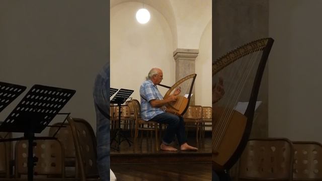 Lyre playing by John Billing in World Lyre Conference in Czech, Cesky Krumlov смотреть онлайн