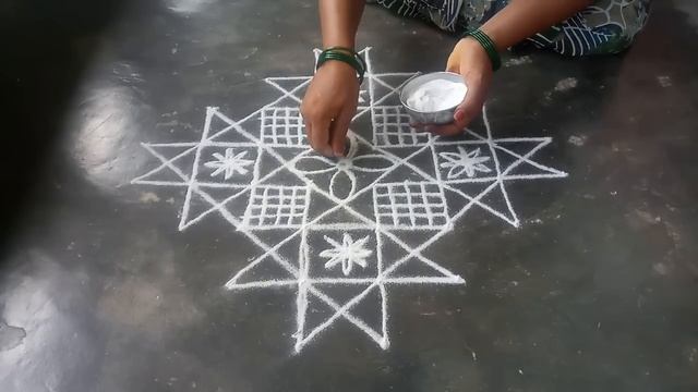 Aani matham Vanna Kolam// Pandaga muggulu//easy rangoli//68//8*2*2//state смотреть онлайн