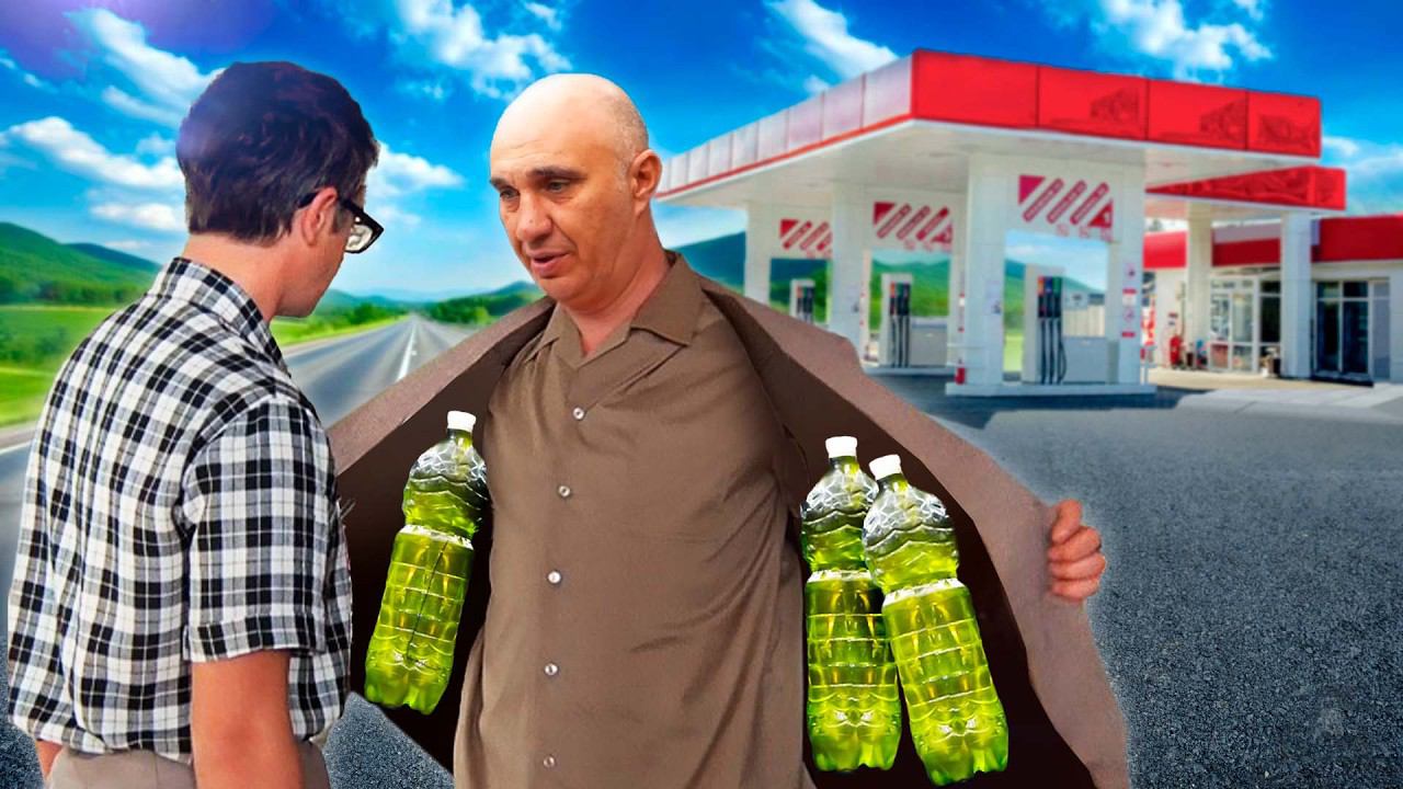 Самодельный БЕНЗИН из ШИН против БЕНЗИНА С ЗАПРАВКИ смотреть онлайн