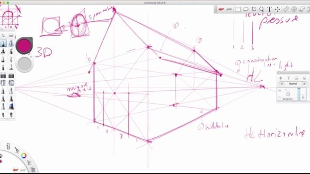 How to draw a Dog House with 2-point perspective - Product design sketching смотреть онлайн