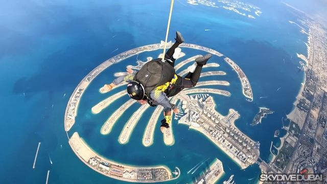 Skydive experience in Dubai! FearlessJump with Peter her tandem #dubaipalm #bucketlist #skydiv смотреть онлайн