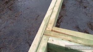 Каркасный дом 6х8 своими руками ч. 4 Обвязка винтовых свай пакетом досок 150х50мм #каркасник