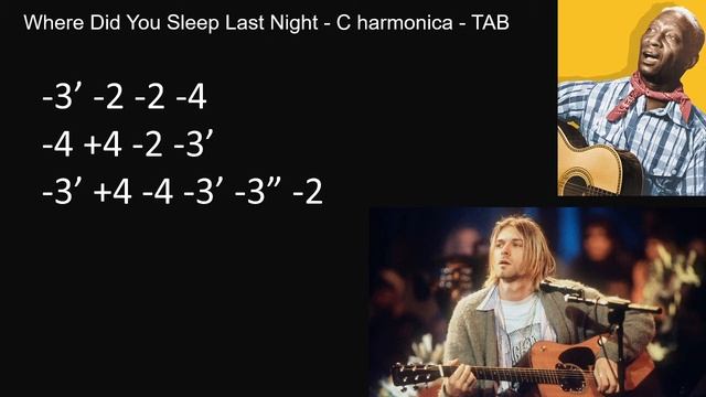 practice: Leadbelly - Where Did You Sleep Last Night ( My girl )- C harmonica - TAB (Nirvana) смотреть онлайн