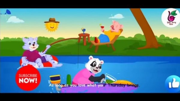 Days of the Week Song | 7 Day of the week|Sunday - Monday|baby nursery rhymes songs@LittleBerryKids