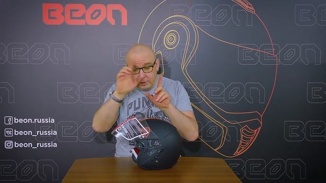 Открытый шлем со стеклом Beon B-117 смотреть онлайн