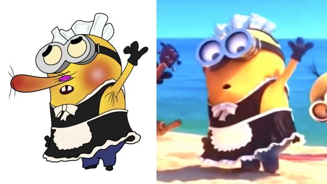 despicable me 2 Drawing meme - minions in the beach- drawing meme смотреть онлайн