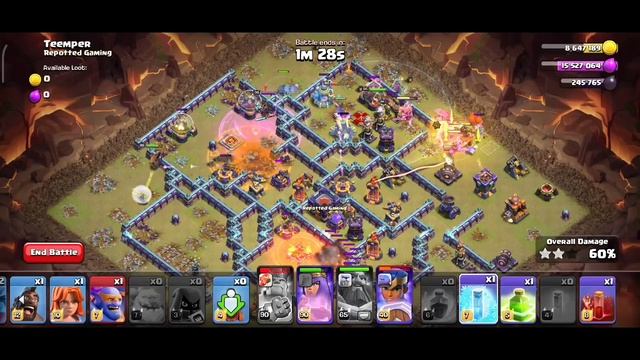 Last Town Hall 15 Challenge - Easily 3 star with SWAG 130 troops & 1 Spell - Clash of Clans (coc) смотреть онлайн