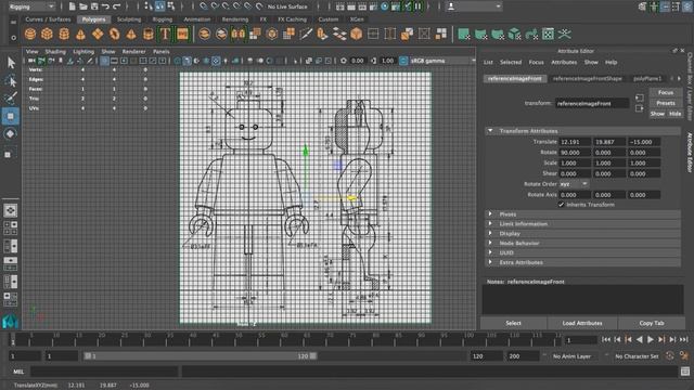 DET 320 - LEGO Character pt 1: setup Reference Images - Advanced 3D Modeling with Maya 2016 Ex2 смотреть онлайн