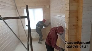 Внутренняя покраска деревянного дома грунт Tikkurila краска Brite Брайт