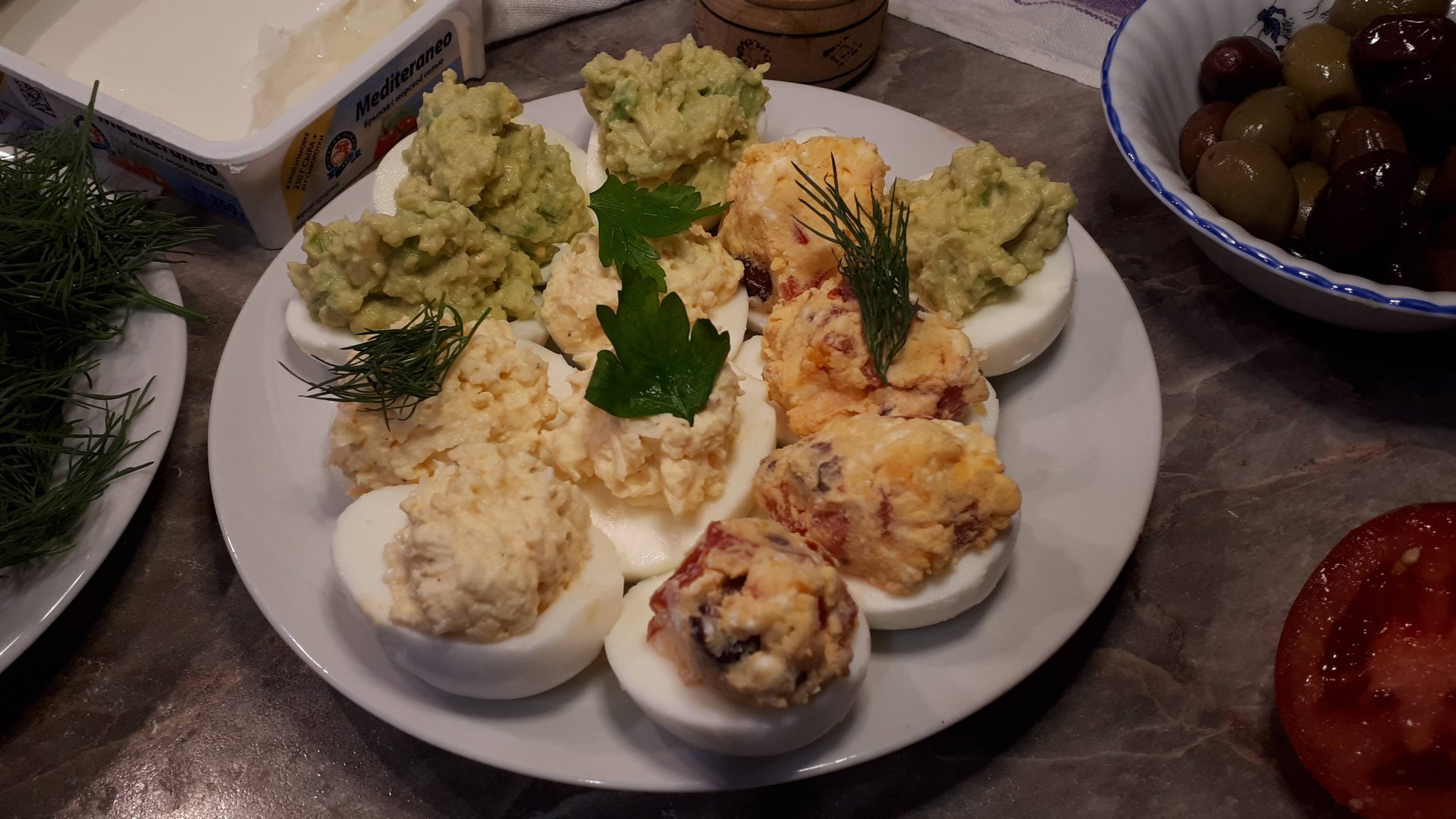 Фаршированные яйца, рецепт. смотреть онлайн