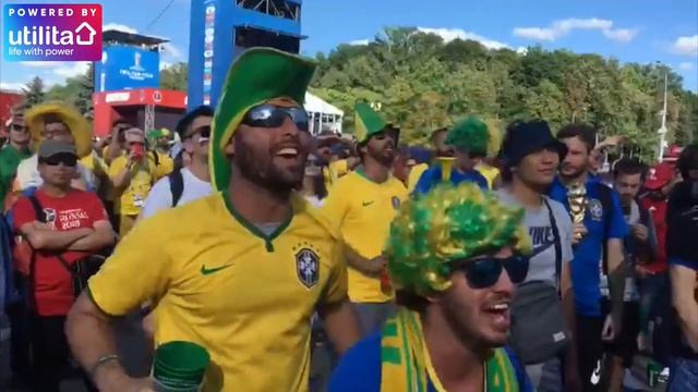 🇧🇷| Into the last eight! - Brazil fans celebrate victory over Mexico смотреть онлайн