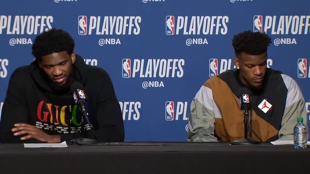 Joel Embiid & Jimmy Butler Postgame Interview - Game 7 | 76ers vs Raptors | 2019 NBA Playoffs смотреть онлайн