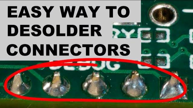 Easy Way to Desolder and Remove Through Hole Connectors or Components смотреть онлайн