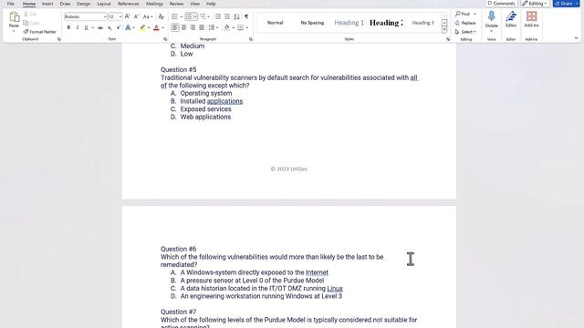 Getting Started in ICS/OT Cyber Security - 20+ Hours - Review Questions смотреть онлайн