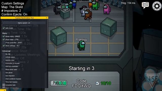 Among us mod menu!|V28 NEWEST VERSION|Antiban|Download and tutorial and showing the mods in action смотреть онлайн