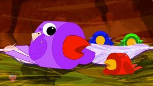 Five Little Naughty Birds Nursery Rhyme & Kids Song by Crayons