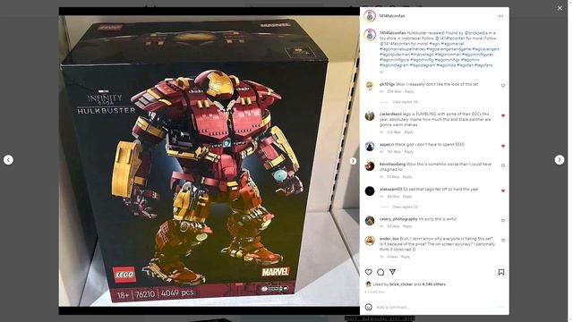 LEGO $550 UCS Hulkbuster Set Leak! It's Really Bad 😬😬