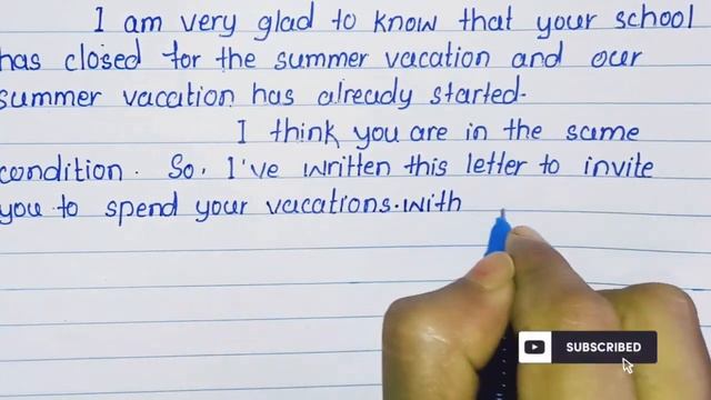 Write A Letter To Your Friend Inviting Him To Spend Summer Vacation un English l смотреть онлайн