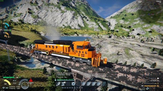 Space Engineers - BNSF EMD SD-70MAC Test Drive - Train Layout SP Survivor. NOT the final version. смотреть онлайн