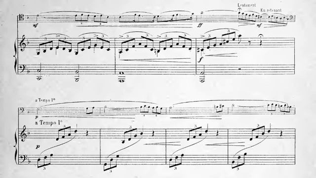 Marcel Tournier - Promenade à l'automne for Violoncello & Harp (Score video) смотреть онлайн