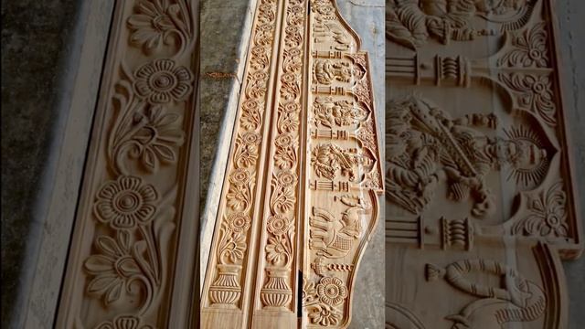 Main entrance door border and Crown carving designs | Latest door border &Crown design for house. смотреть онлайн